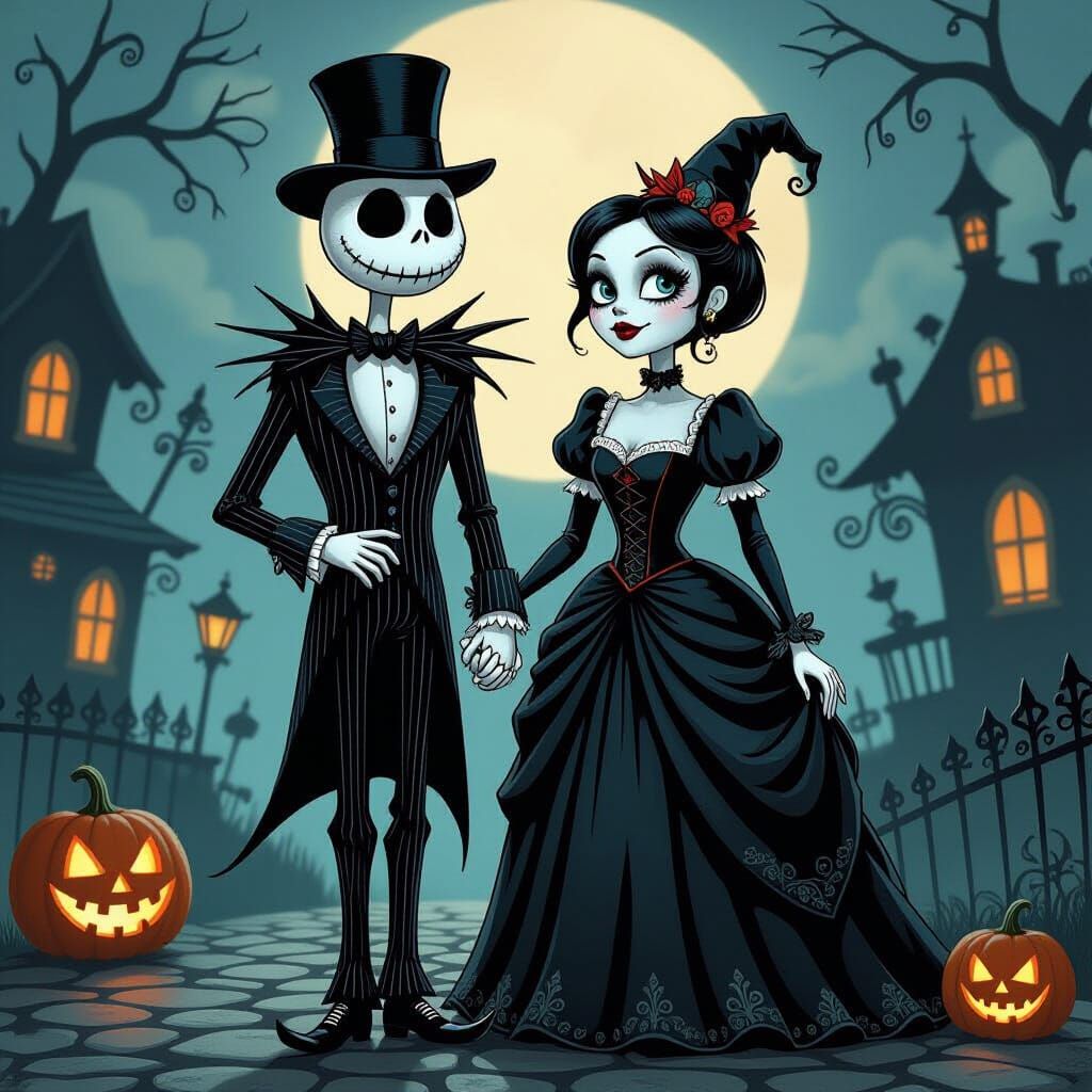 Jack and Jacqueline in Halloween Town