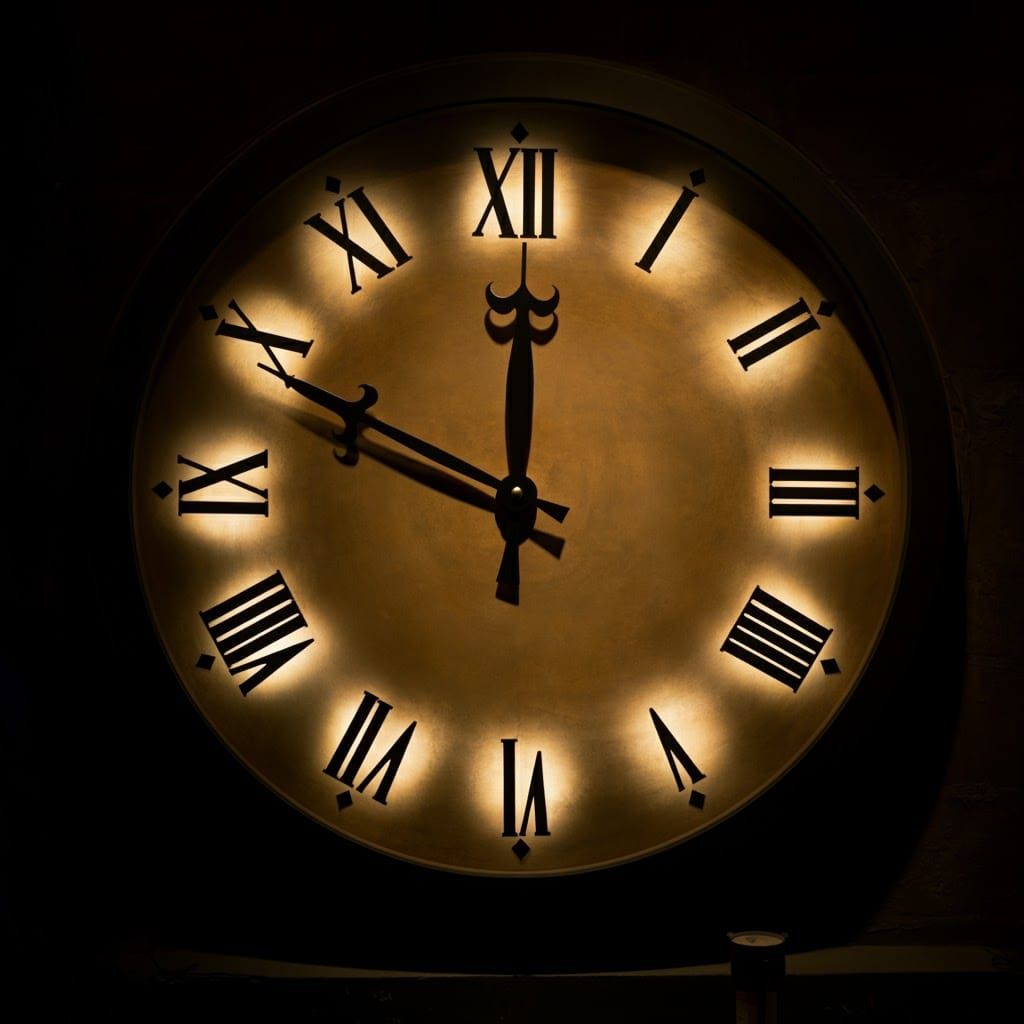 Conceptual Clock with Word Hands: Tick Tock