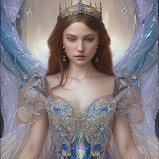 Princess in Iridescent Dress: Renaissance Hyperrealism