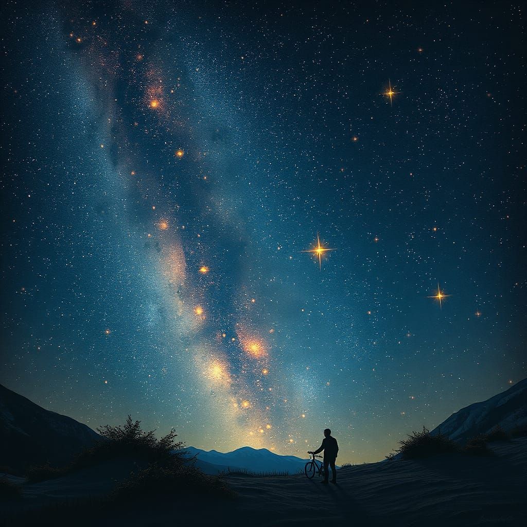 Inspirational Quote Art in Pointillist Style