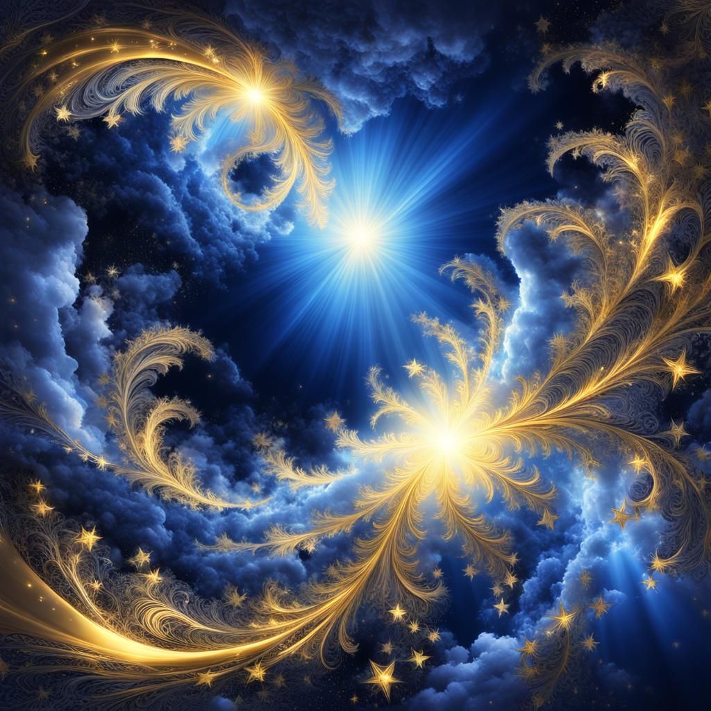 Indigo Sky Full of Golden Stars in HDR