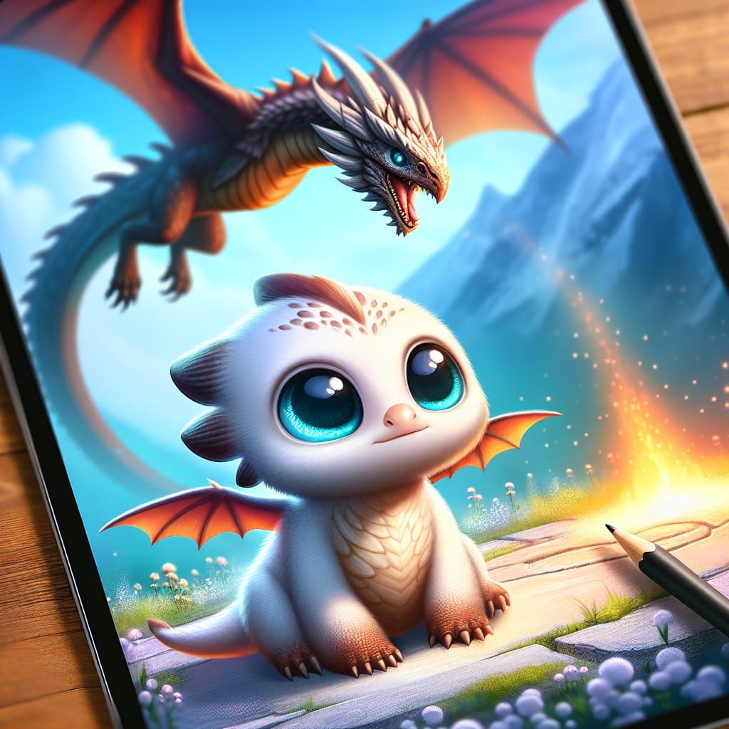 Cute Dragon Hatchling Watches Soaring Dragon