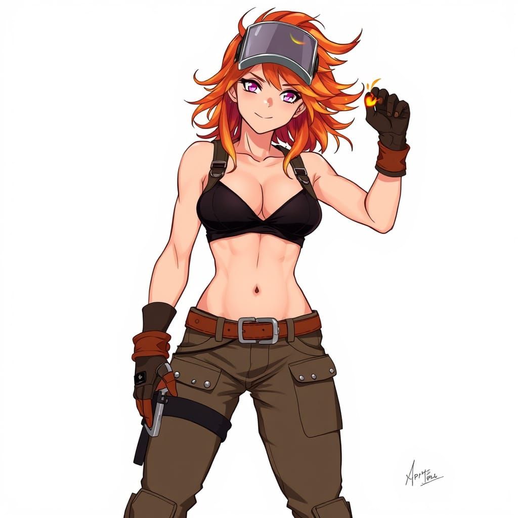 Fantasy Engineer in Manga Anime Style