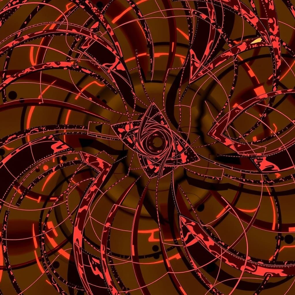 Abstract Swirling Vortex of Dynamic Motion