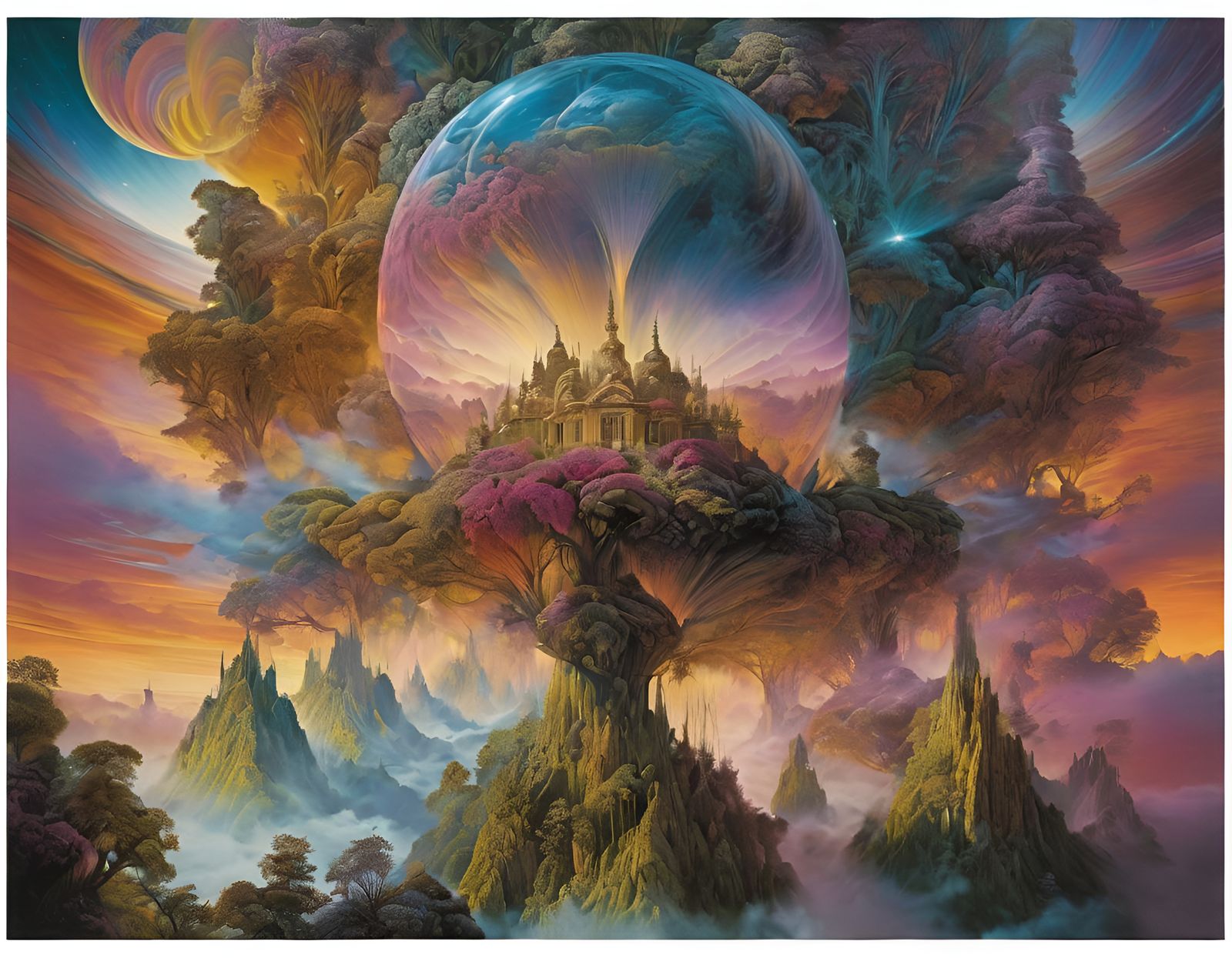 Magpie and Witch Double Exposure in Atlas Style