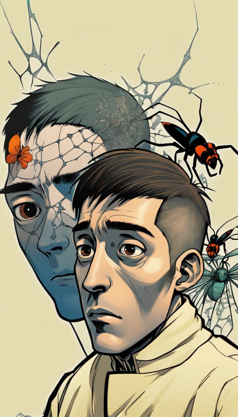 Man's Desperate Plea in Ornate Hallway