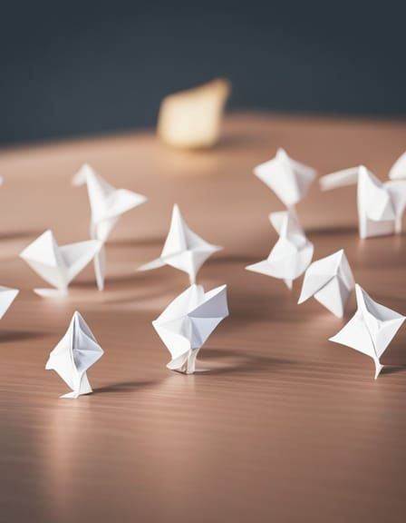 Origami Music Notes Papercraft in 8K