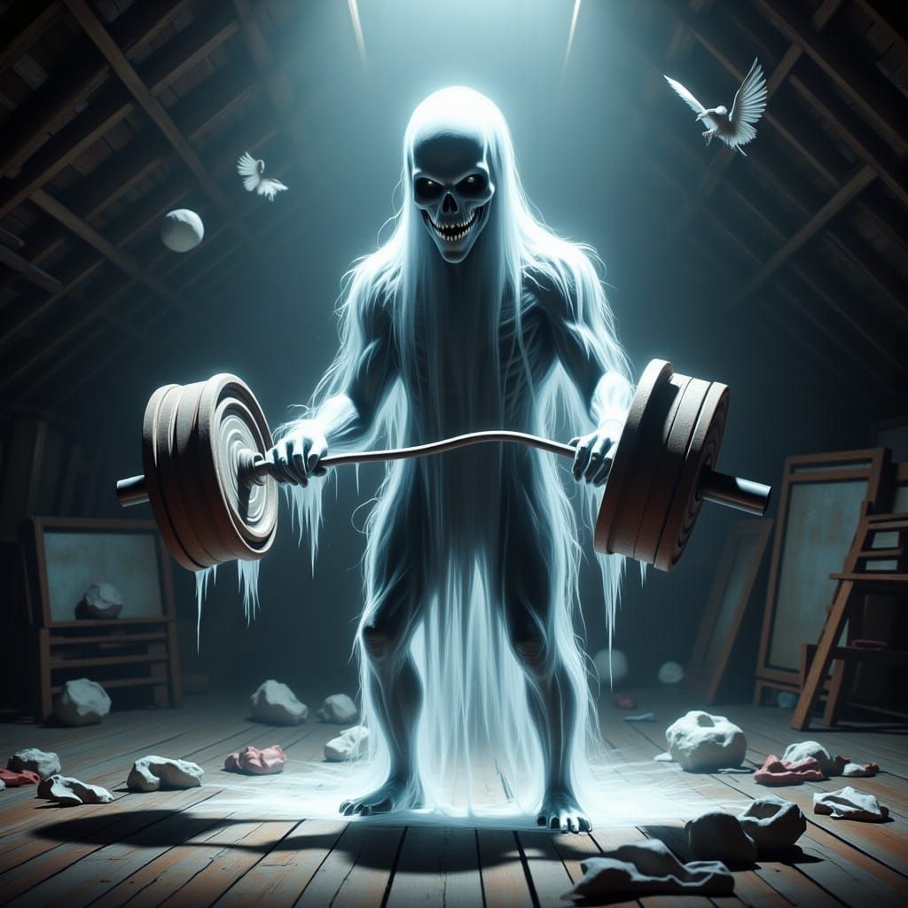 Abstract Ghost Entity Wins Powerlifting Competition