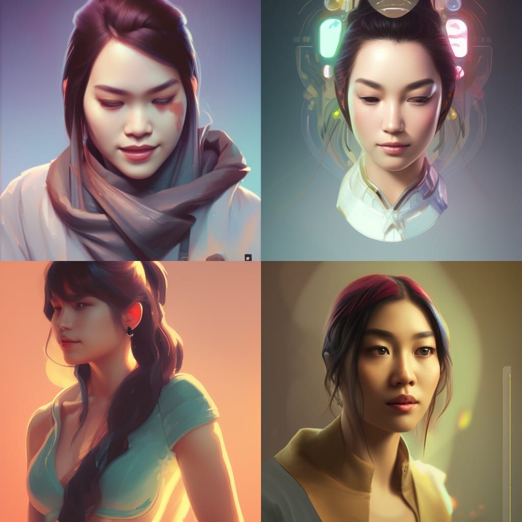 Hyperdetailed Boba Tea Portrait in Art Nouveau Style