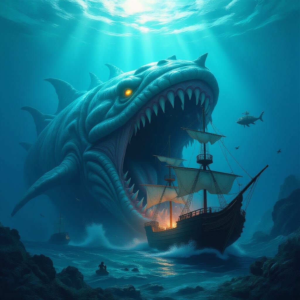 The Bloop Devours Ship in Deep Sea Vortex