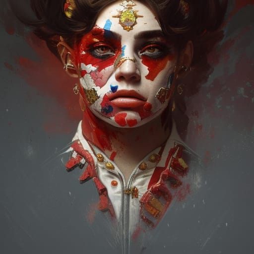 Detailed Bullfighter Portrait with Spanish Flag