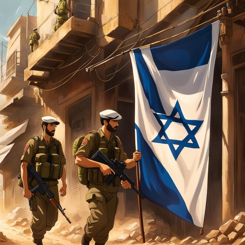 Israeli Soldiers in Gaza: Studio Ghibli Anime Visual