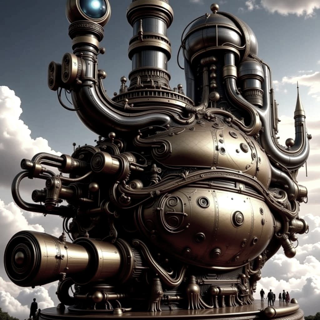 Surreal Cosmic Portal in Ethereal Landscape