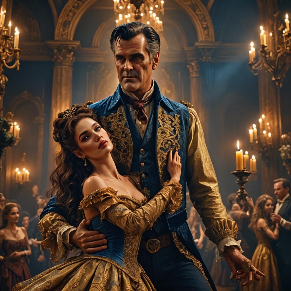 Bruce Campbell Dances in Baroque Fantasy Art