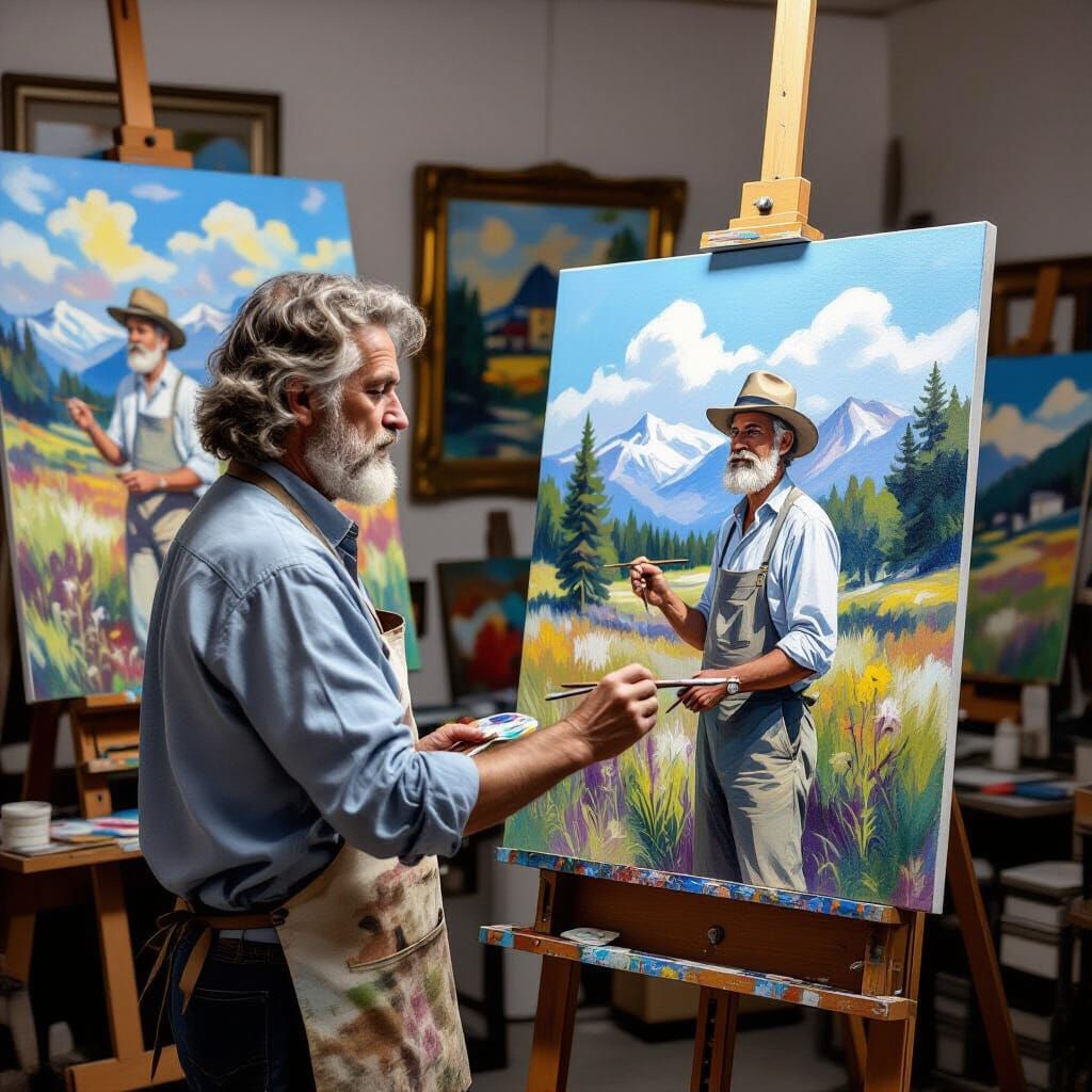 Artist Paints Artist Painting Artist Painting