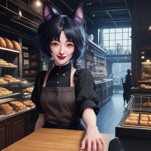 Jiji Cat in Bakery, Studio Ghibli Concept Art