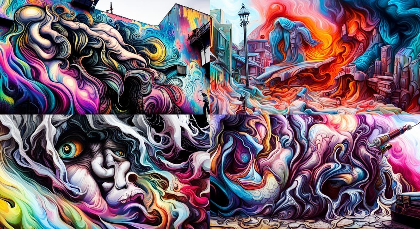 Graffiti Art in Splash Art Style