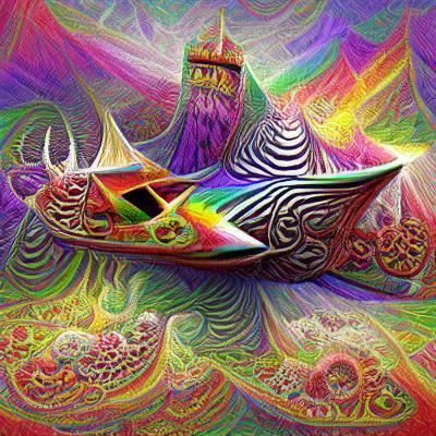 Viking Longship Journey to Valhalla Digital Art