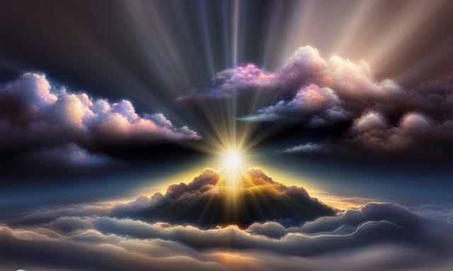 Libra: Holographic Astral Illustration in Mixed Media