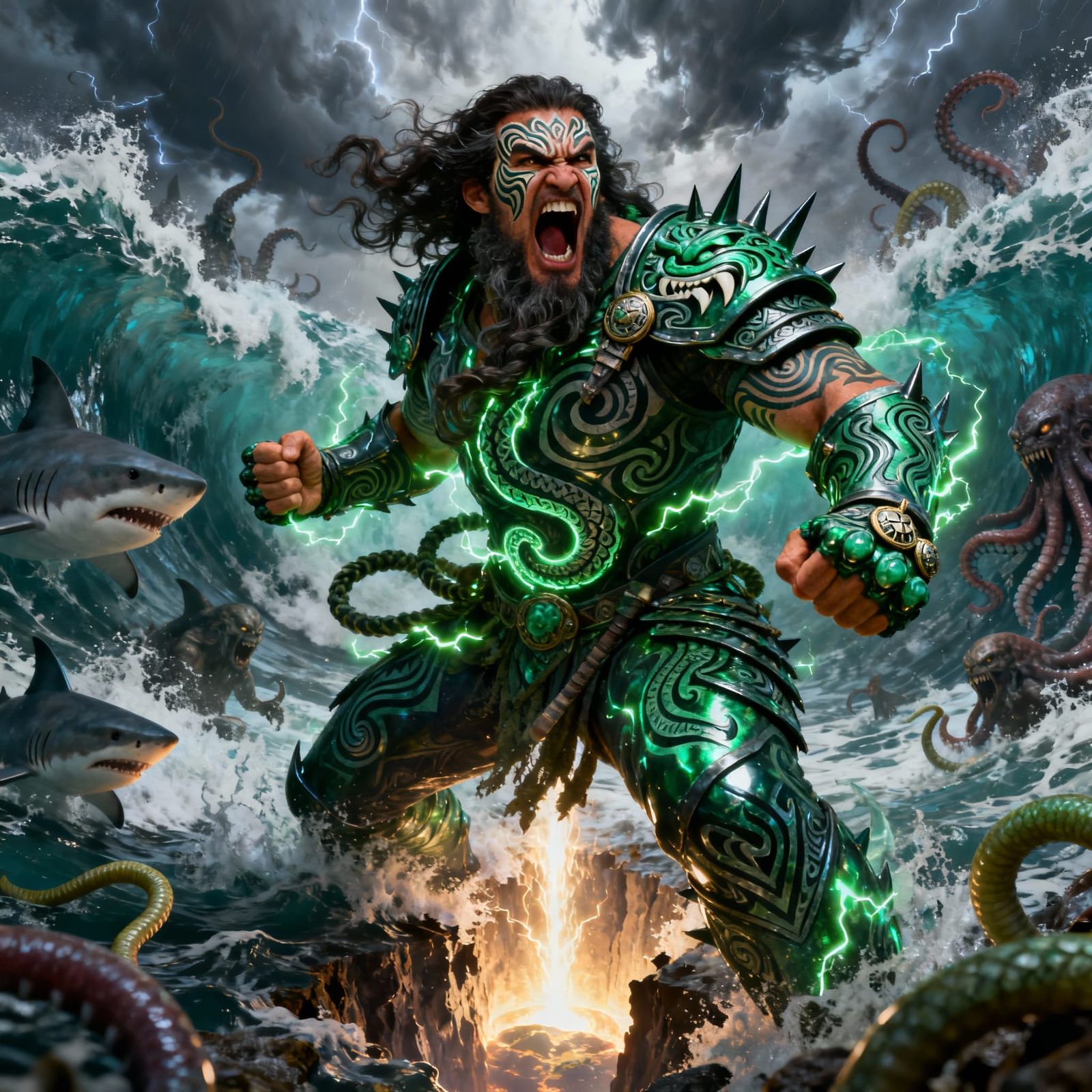 Pose Tangaroa Unleashes Divine Energy from the Earth