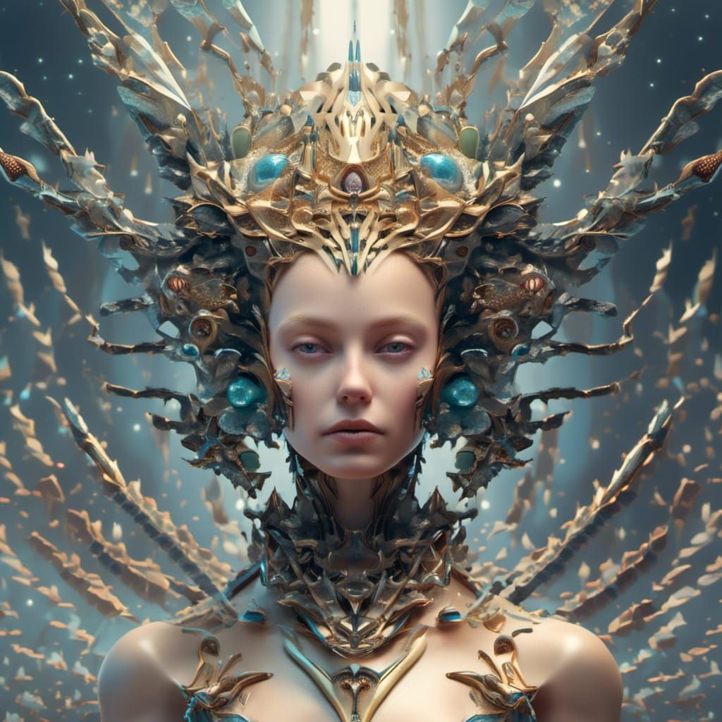 Bioluminescent Water Token in a Magical Landscape