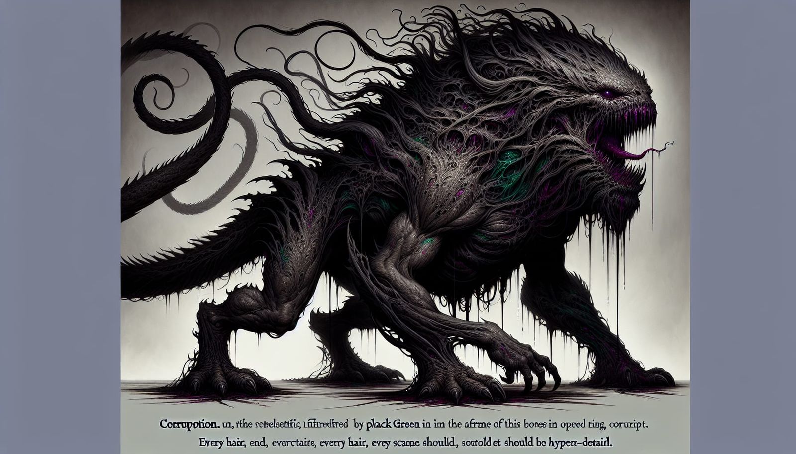 Detailed Dark Fantasy Monster of Corruption