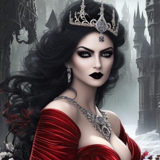Beautiful Gothic Queen with Stunning Features