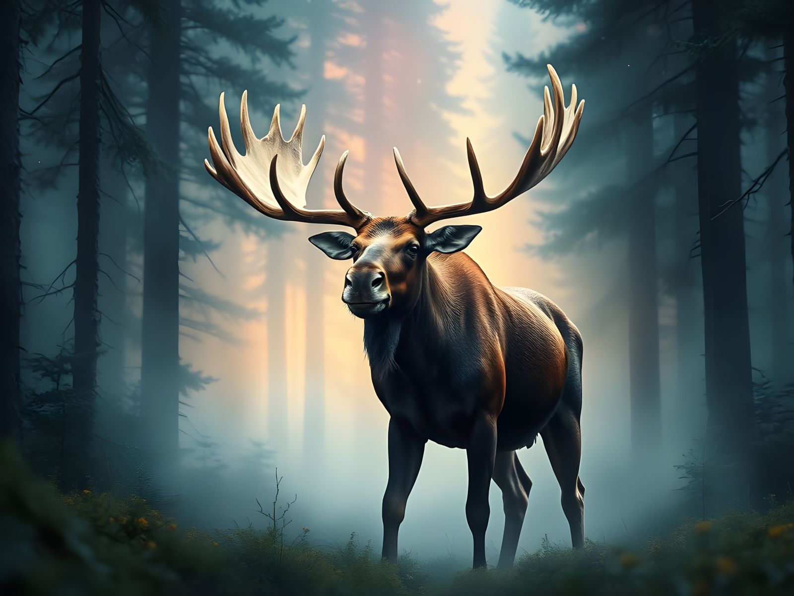 Ethereal Watercolor Moose Masterpiece