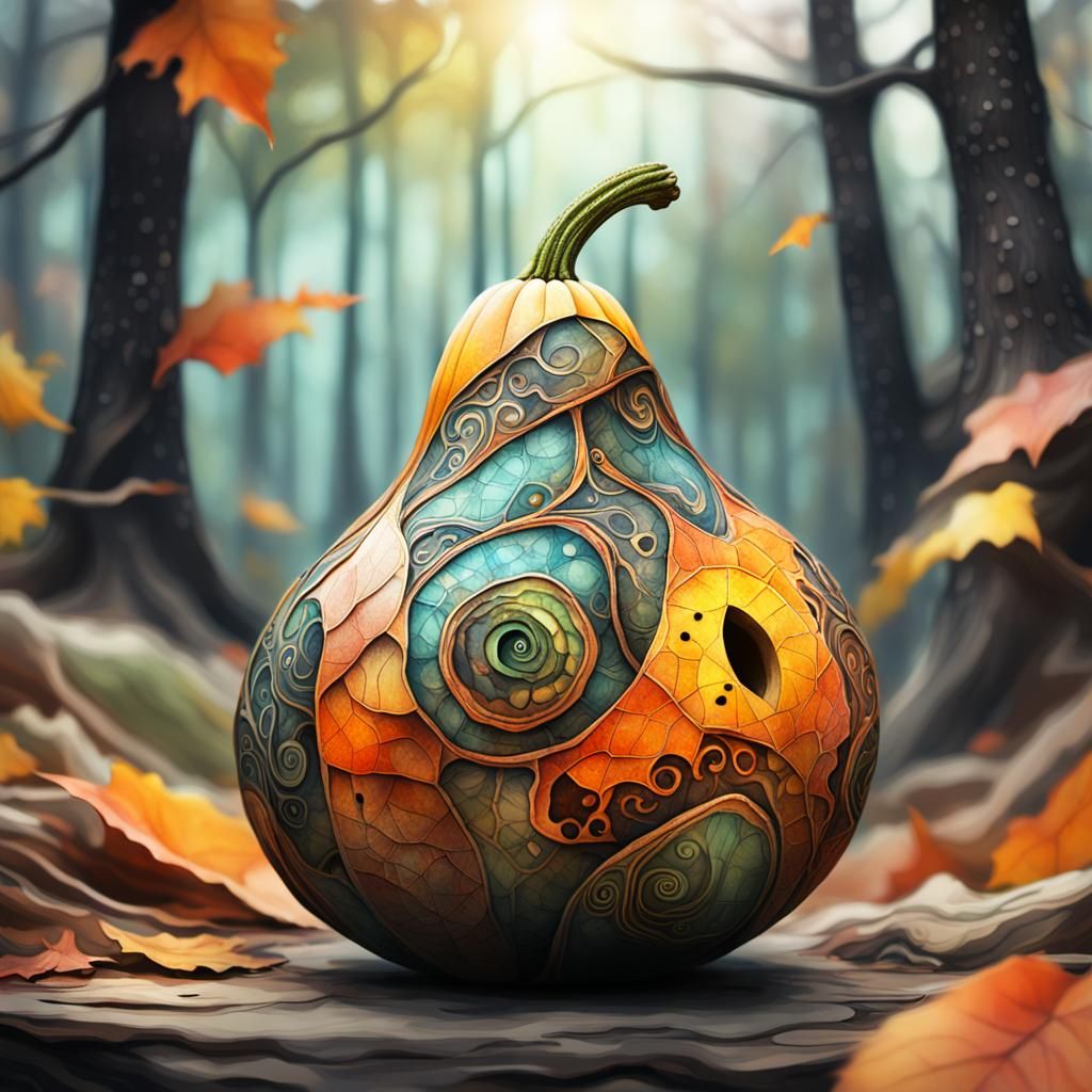 Glitch Effect Gourd Concept Art