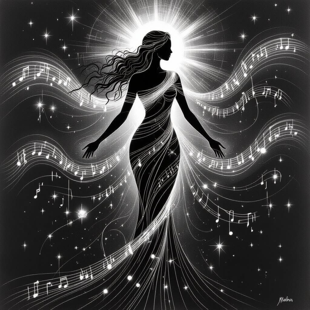 Abstract Female Form in Charcoal: Strength, Joy, and Friends...