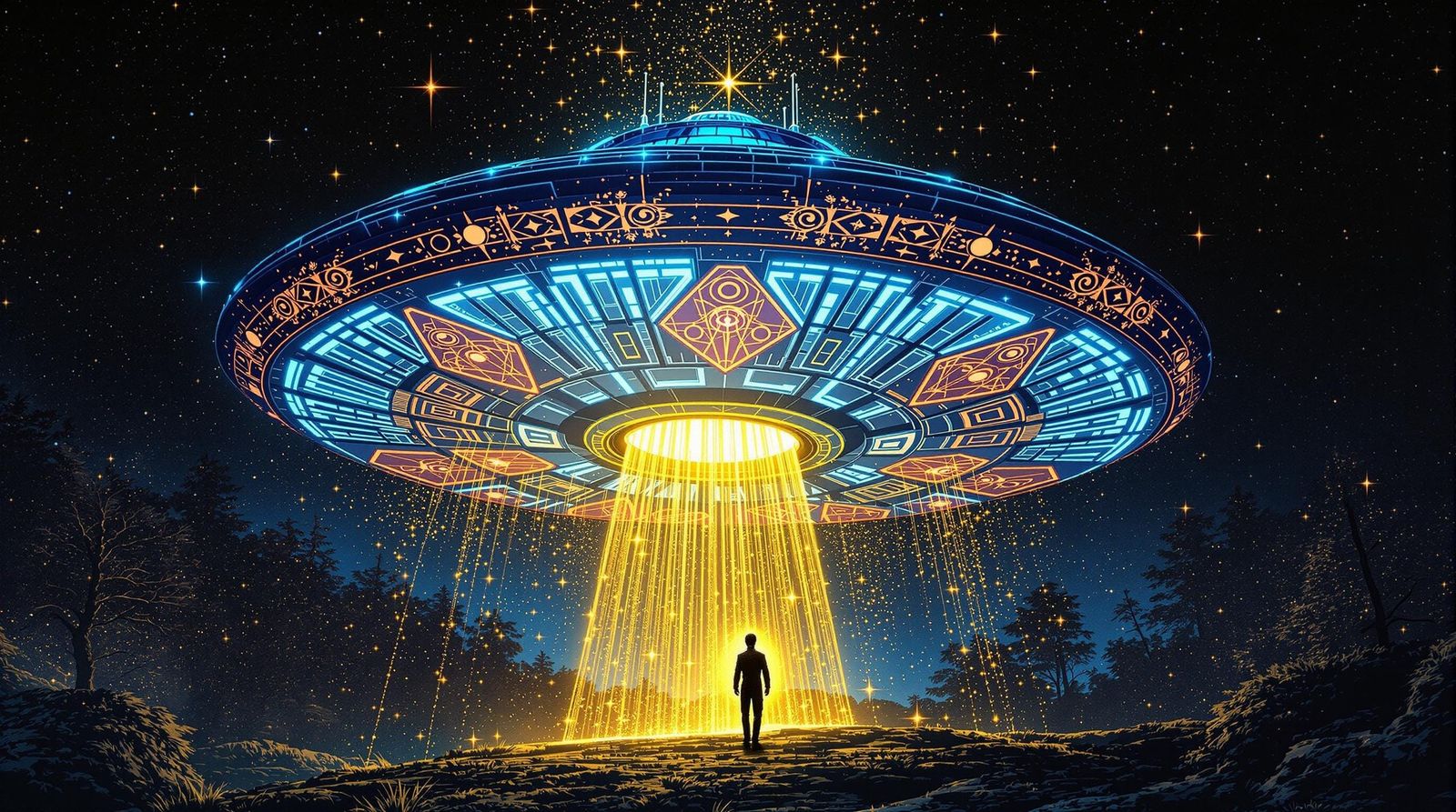 Gustav Klimt-Inspired UFO Meets Civil War Soldier in a Glowi...