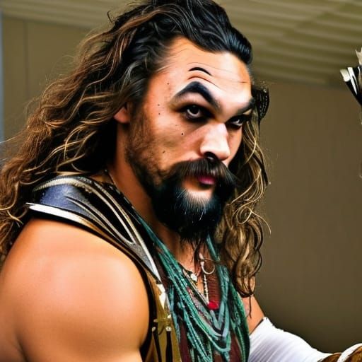 Jason Momoa as a Humorous Clown Portrait