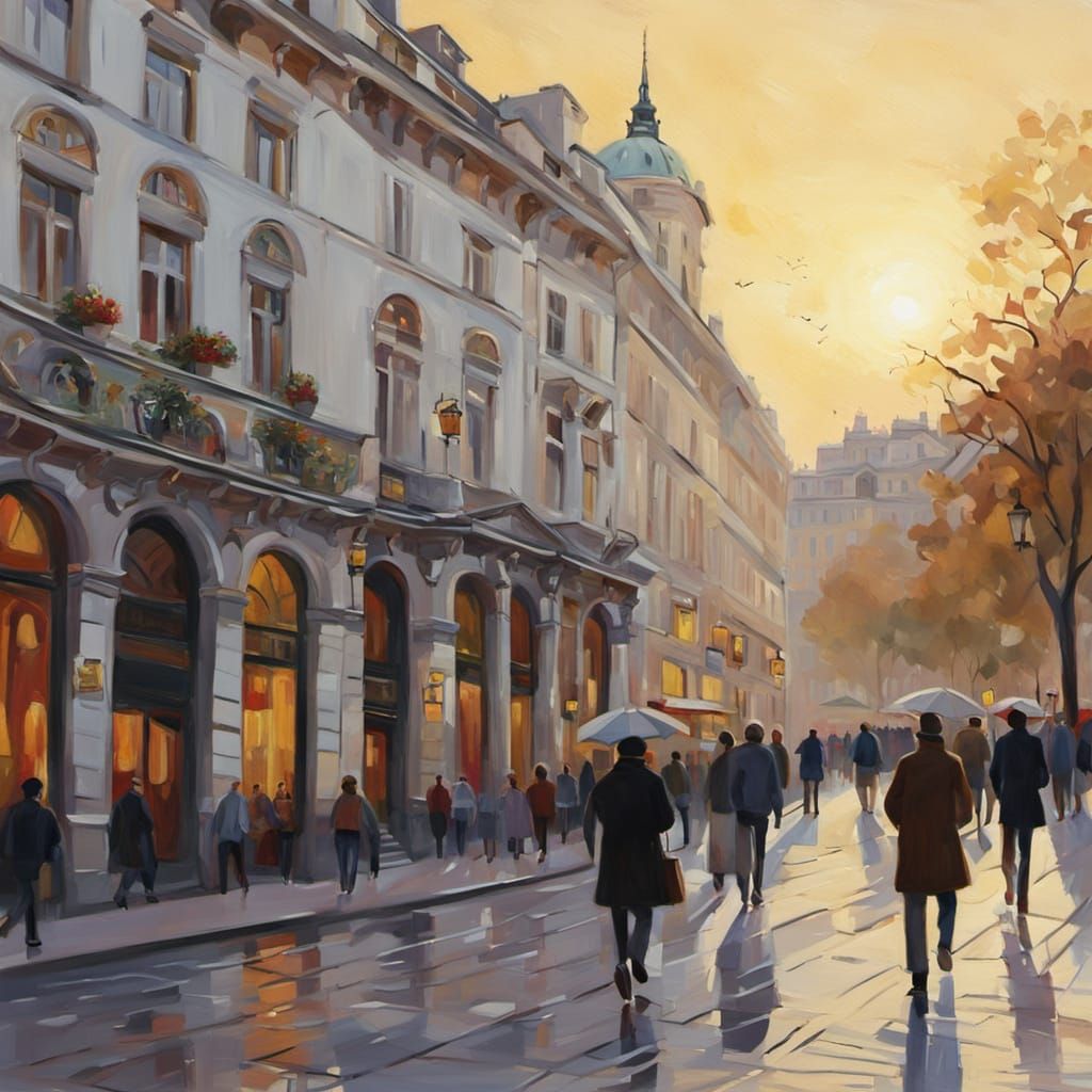 Vienna's Old Town Comes Alive in Warm Golden Light