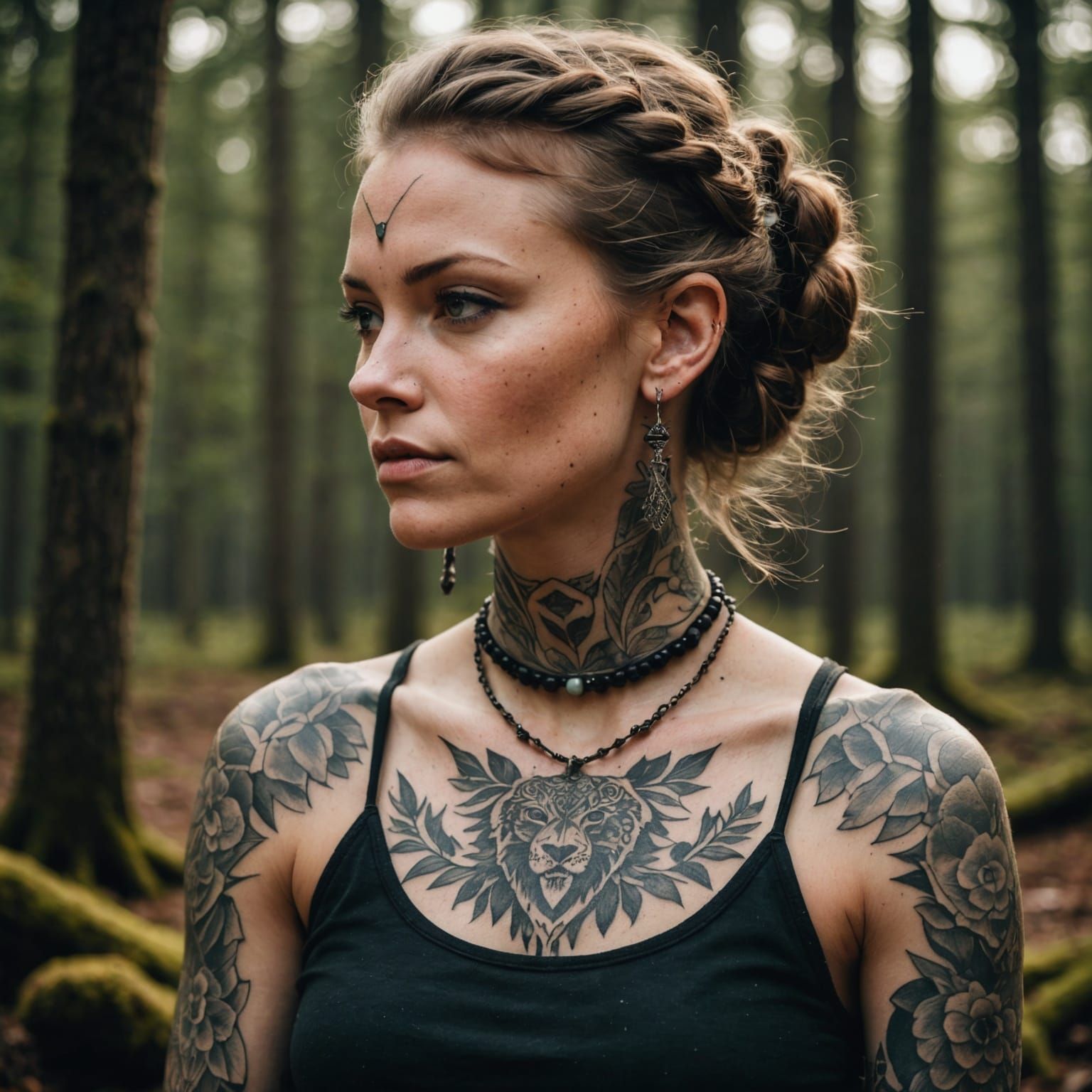 Wild Woman of the Woods with Stone Adornments