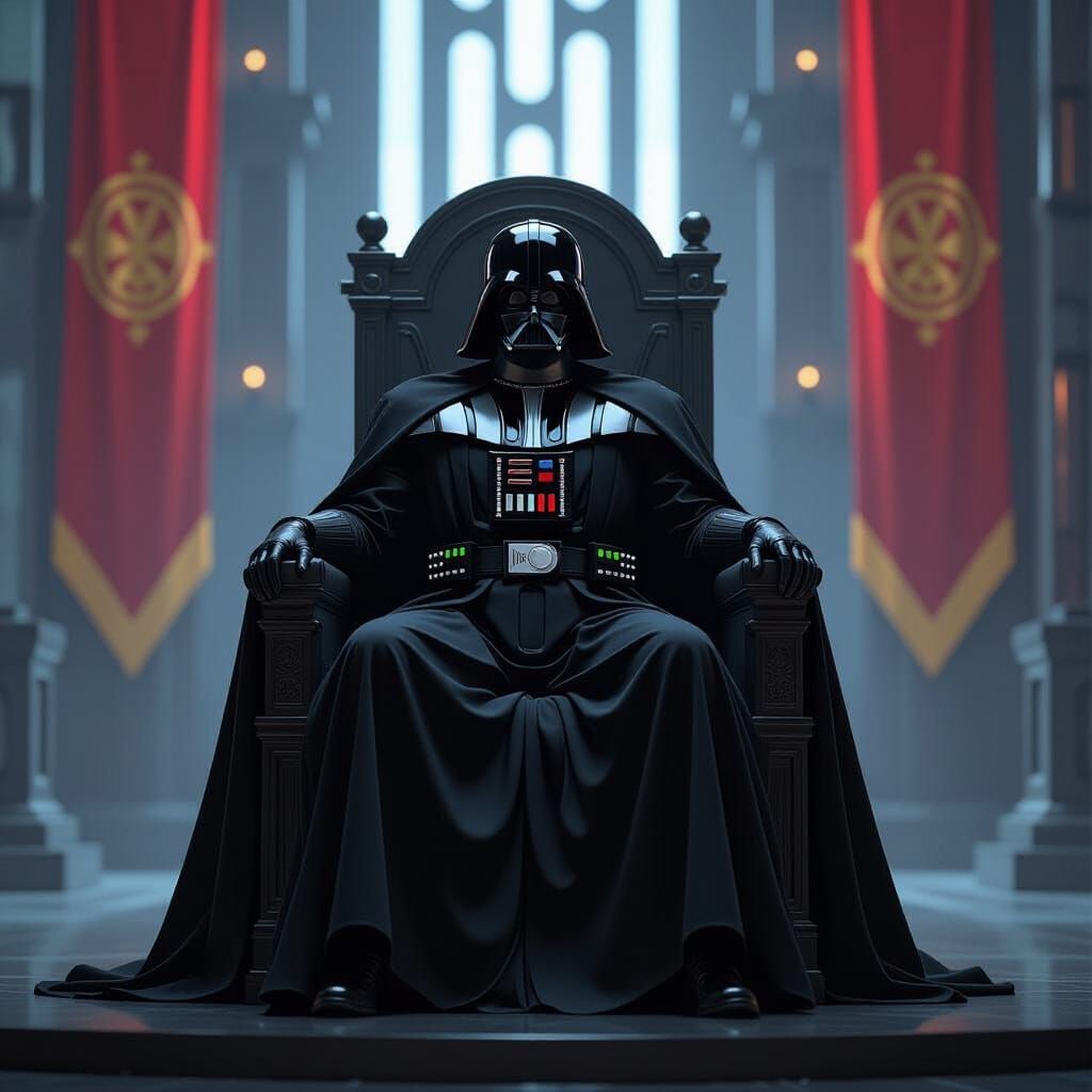 Sith Lord Snail on Throne in Industrial Futurism