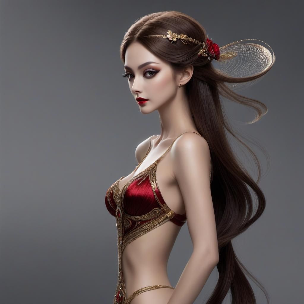 Fantastical Woman Creature in Detailed Matte Painting