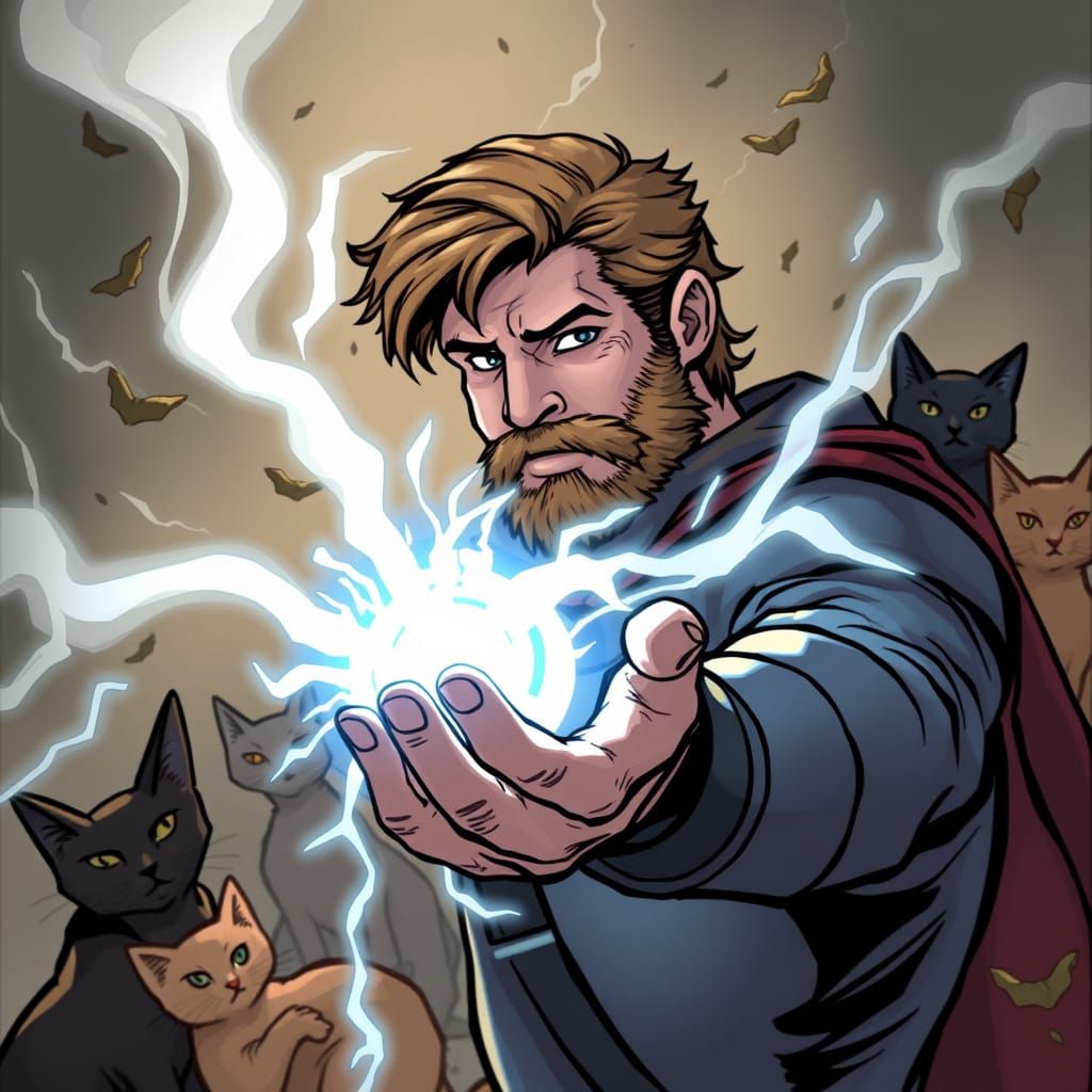 Cats Everywhere: A Heroic Scene Unfolds