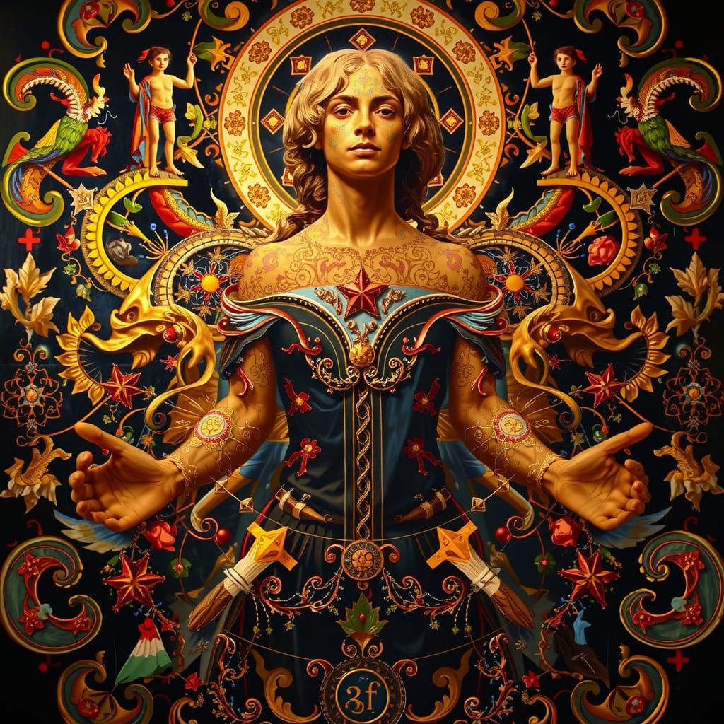 Masterpiece Painting of Beauty and Truth