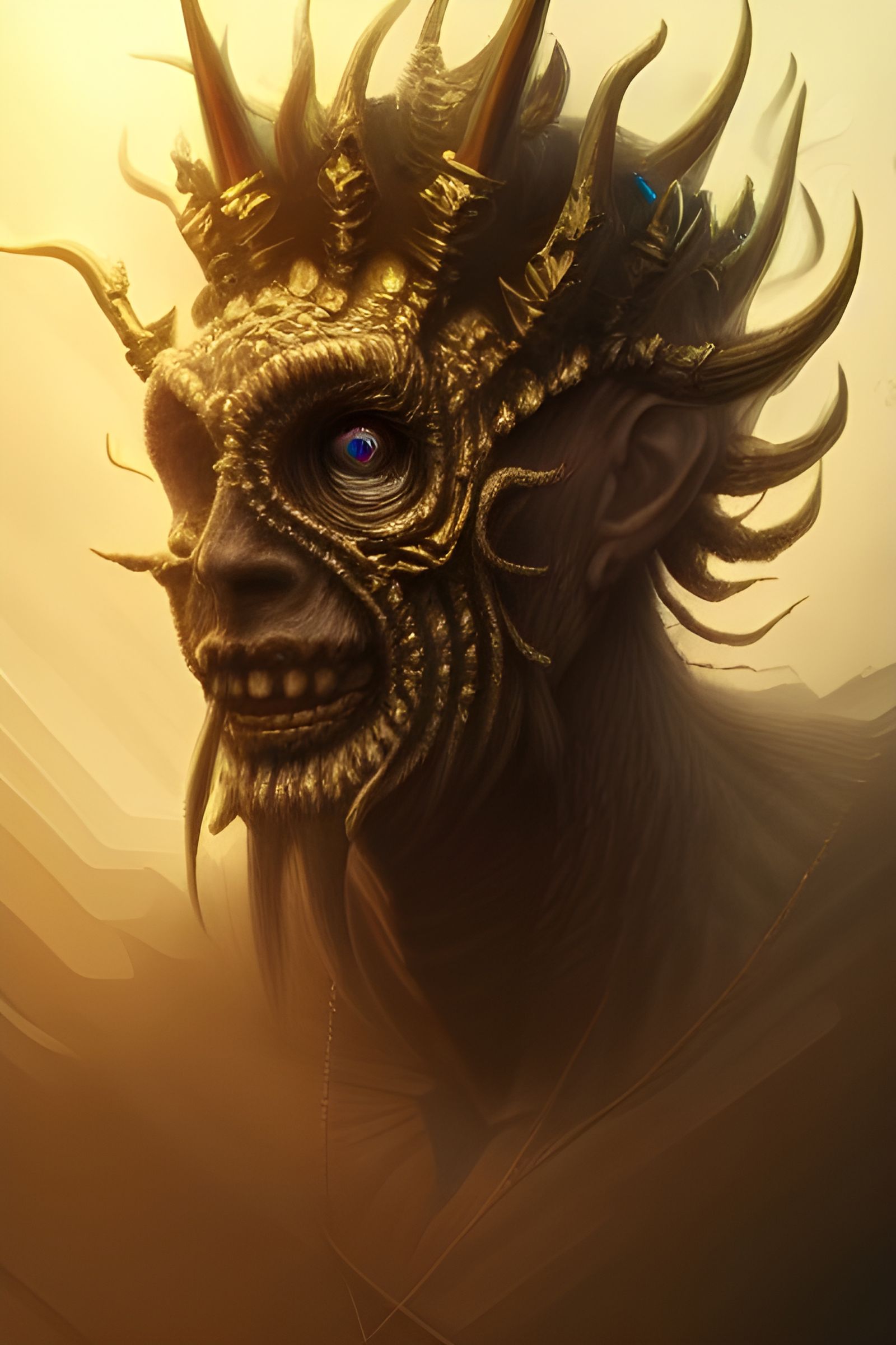 Ominous Portrait of the King of Fear