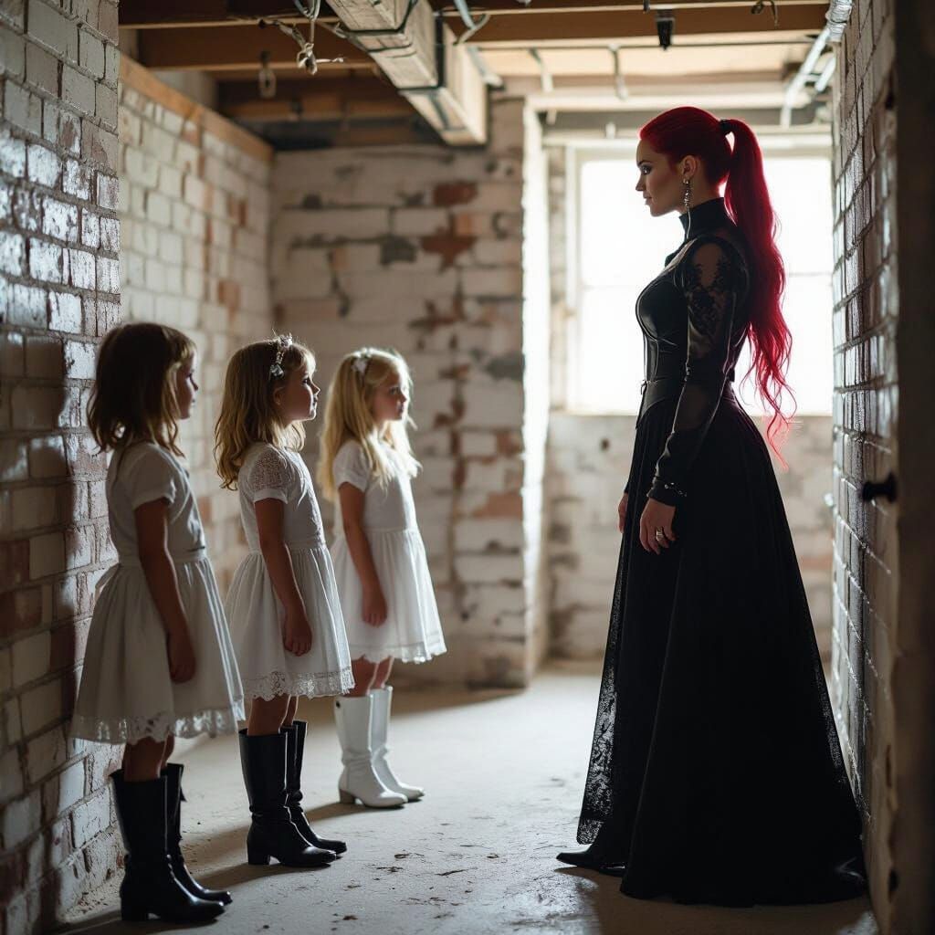 Goddess and Angelic Figures in Basement