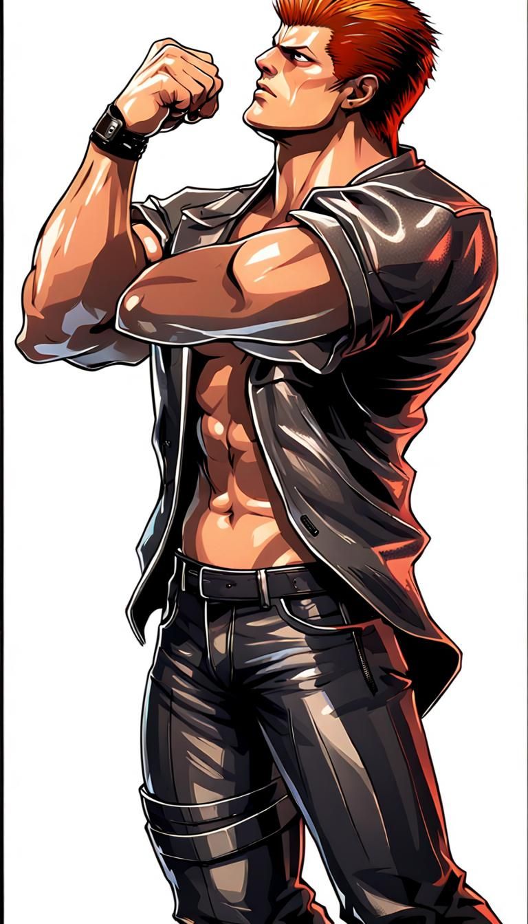 Cody Rhodes as Axel Stone: Detailed Anime Portrait