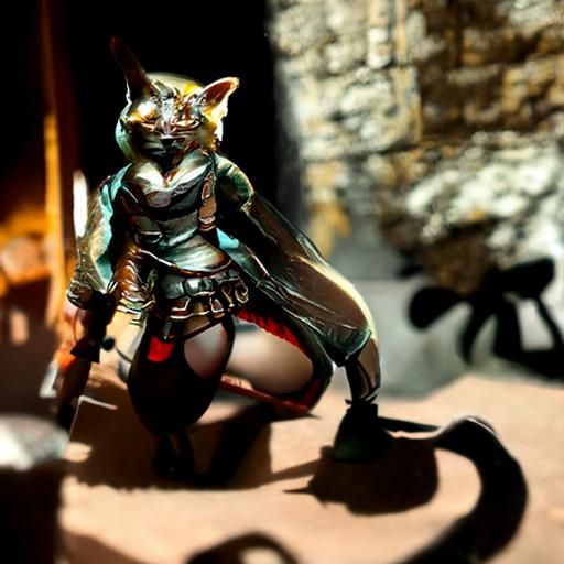 Catgirl Rogue: Dungeons and Dragons Digital Art