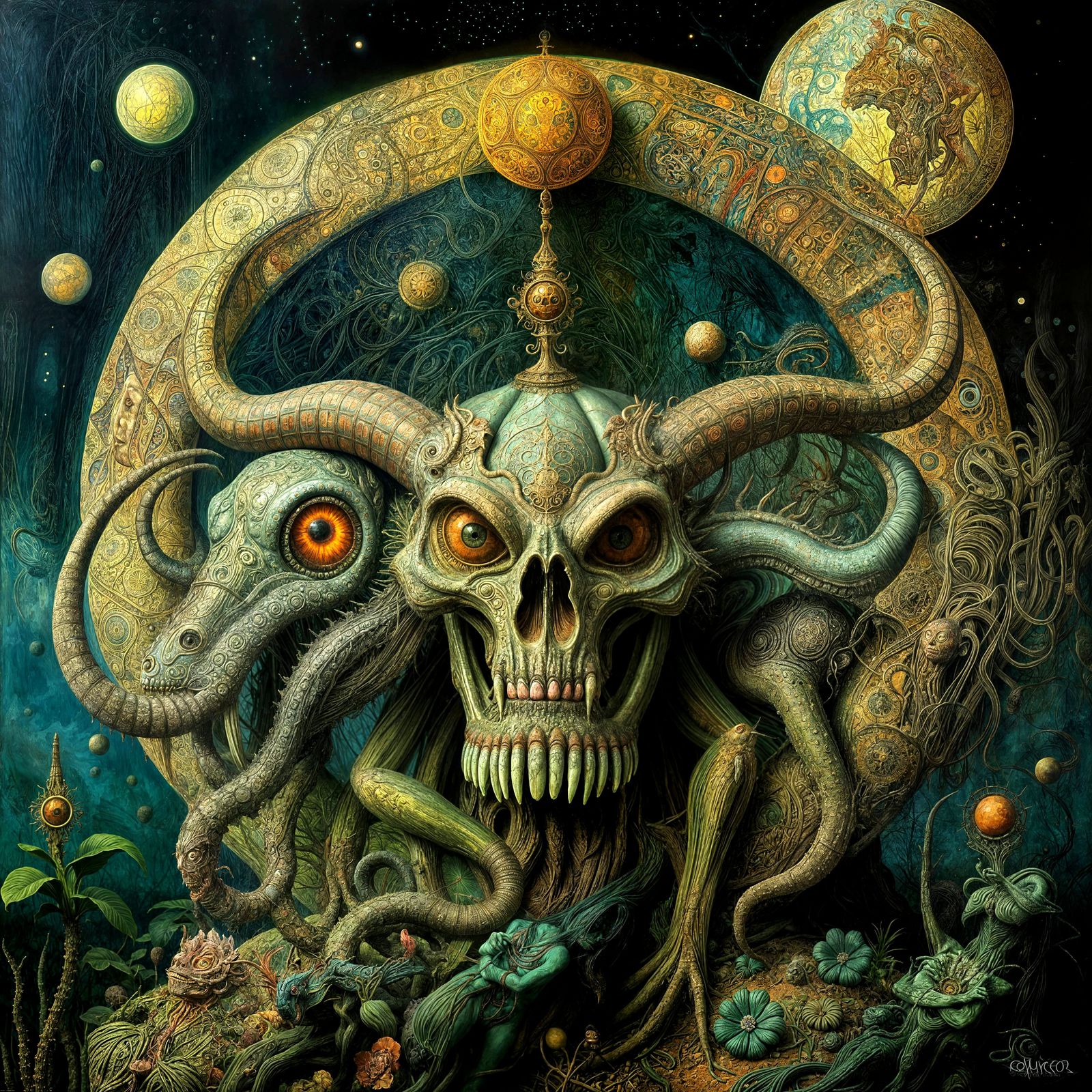 Surreal Ayahuasca Vision by Otto Rapp Style