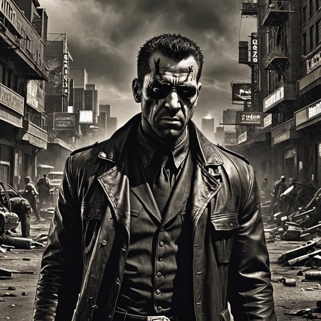 Post-Apocalyptic Gangster in Sin City Style