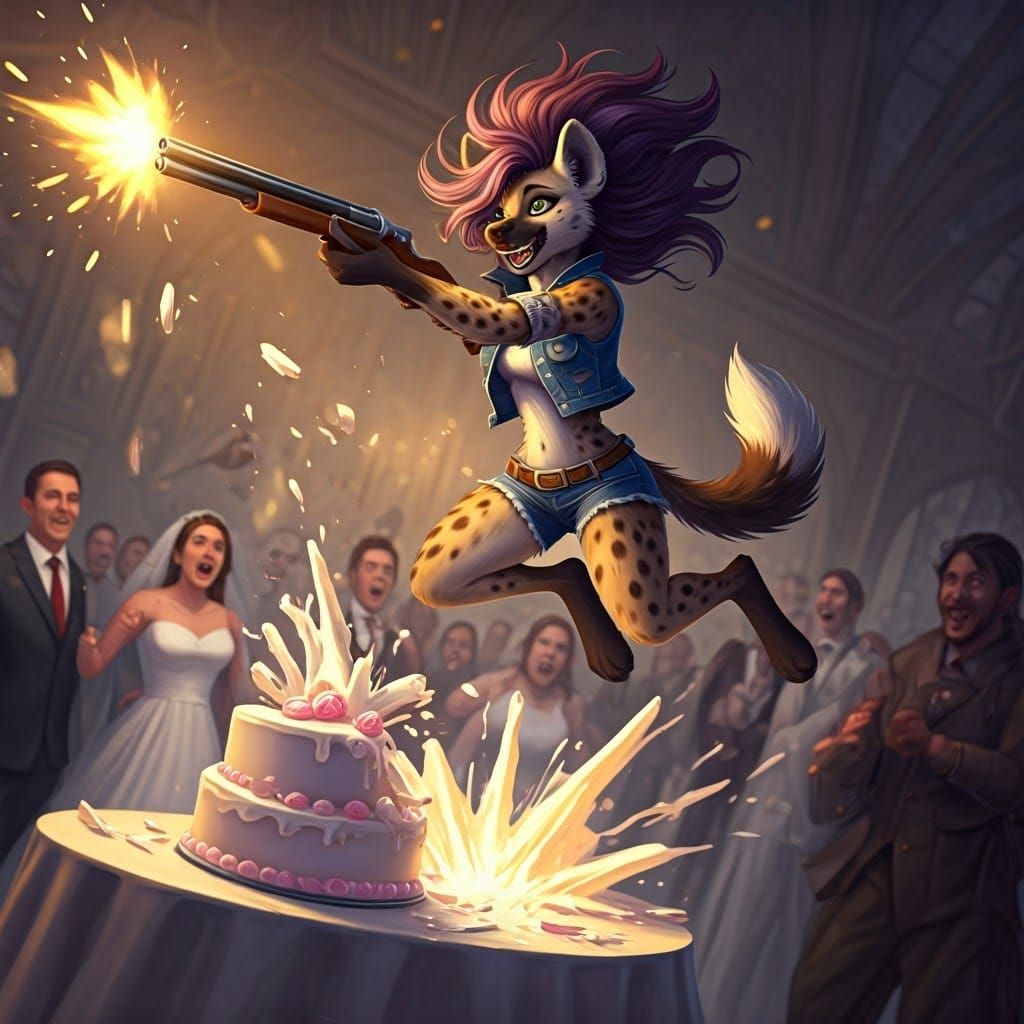 Wild Hyena Wedding Crashers in Action