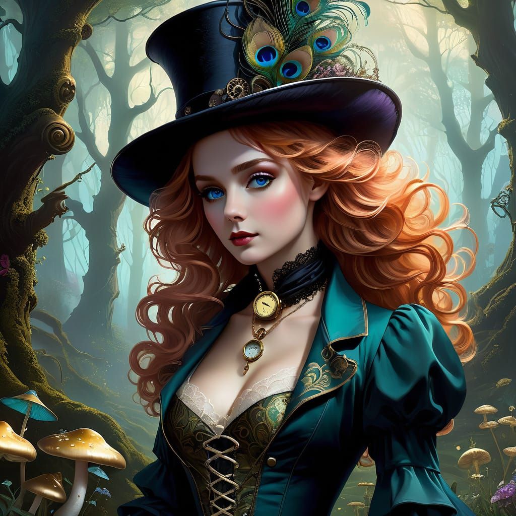 Mad Hatter in Whimsical Wonderland Attire