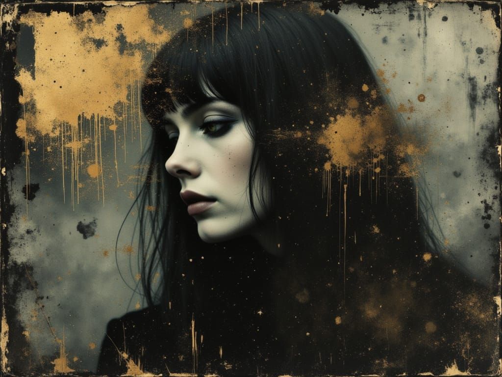 Ethereal Gothic Woman in Dreamcore Style