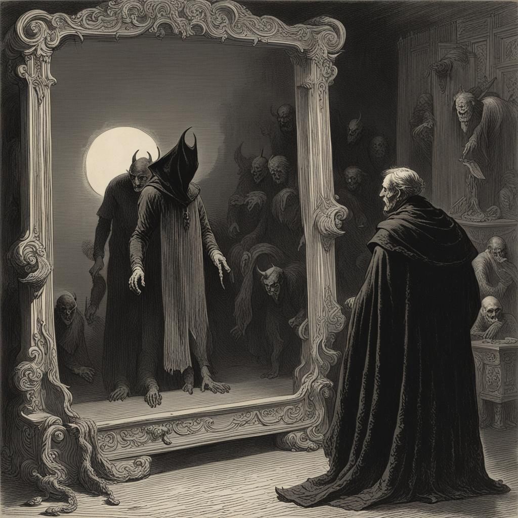 Horrific Mirror Reveals Demonic Reflection