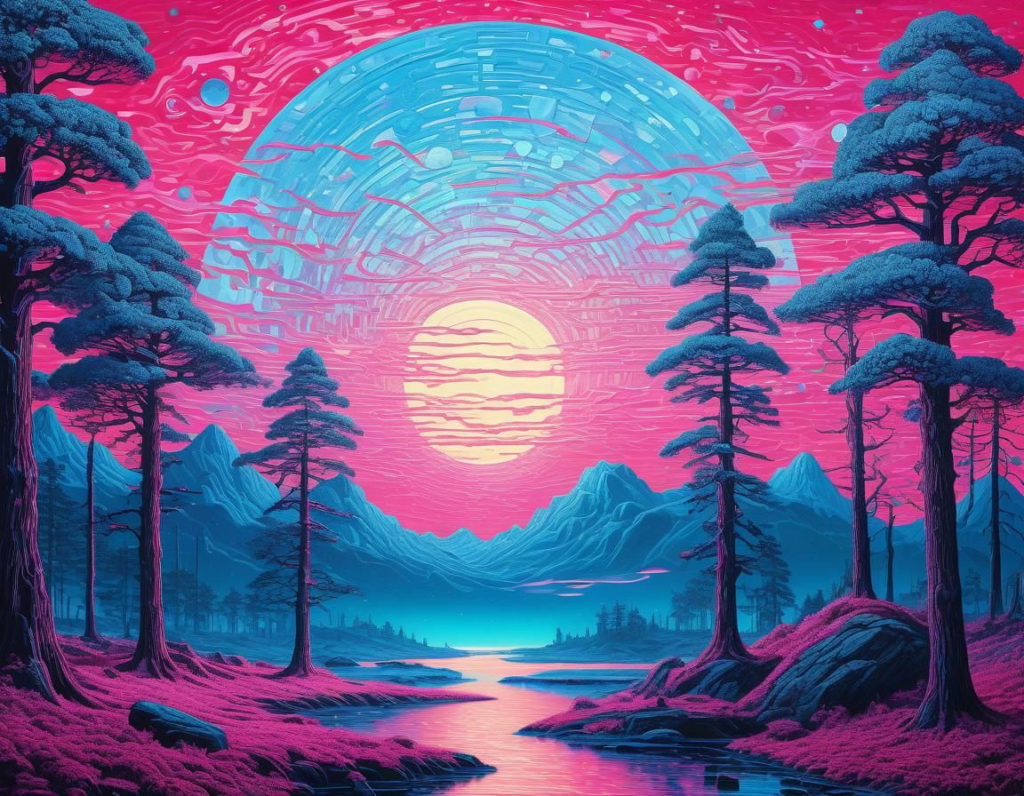 Ethereal Sow: A Surreal Fauvism Dreamscape