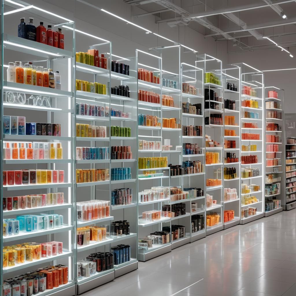 Retail Display Units in Modern Commercial Photography Style